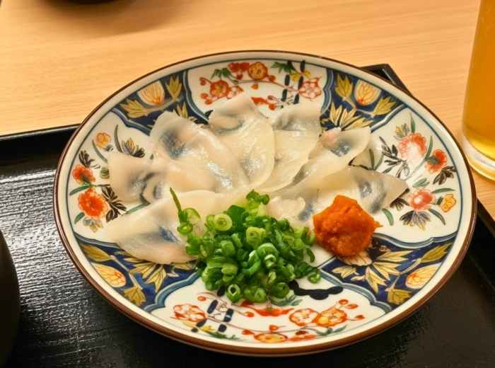 Fugu sashimi from Torafugutei
