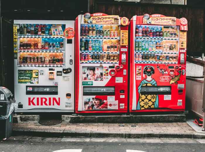 Vending machines on Tokyo street corner