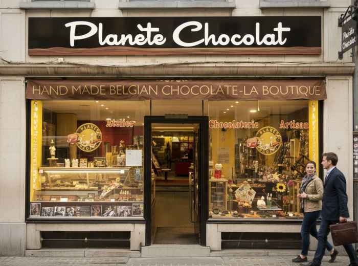 Planète Chocolat storefront in Brussels
