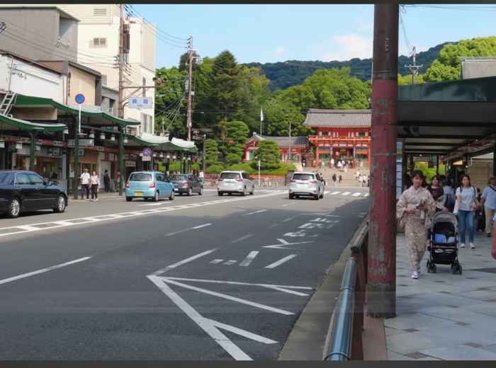 Street near Yasaka Shrine in Gion