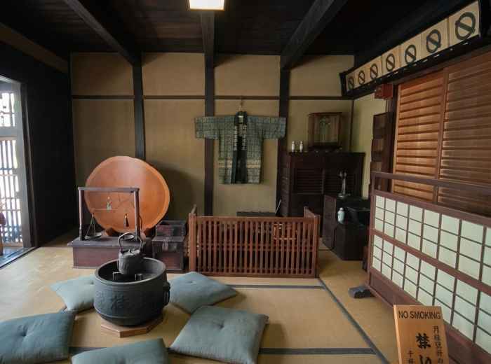 Historic brewing room at Gekkeikan Okura Sake Museum 