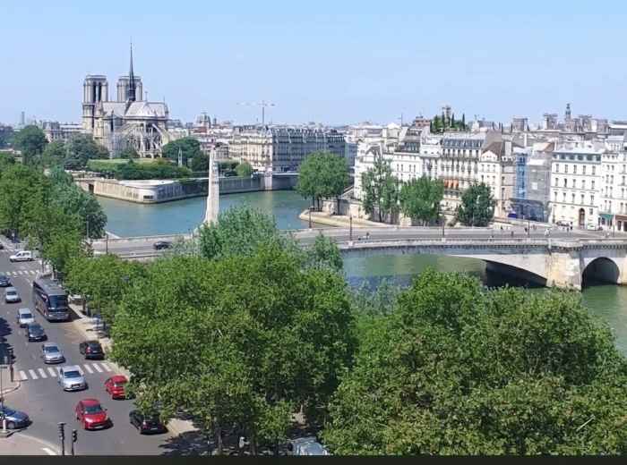 Notre-Dame and the Seine from the Institut du Monde Arabe rooftop 