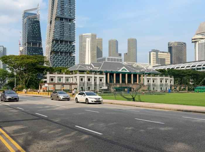 Civic District architecture and skyline in central Singapore 