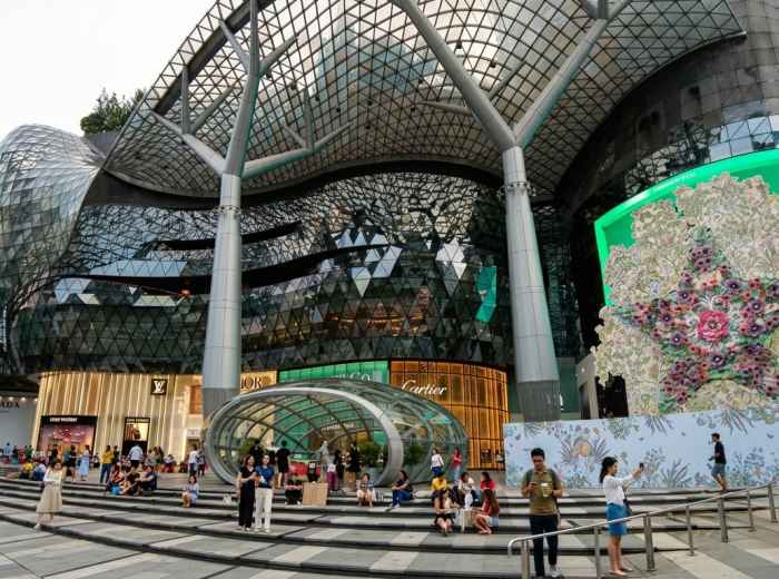 Shoppers outside a major mall on Singapore’s Orchard Road 