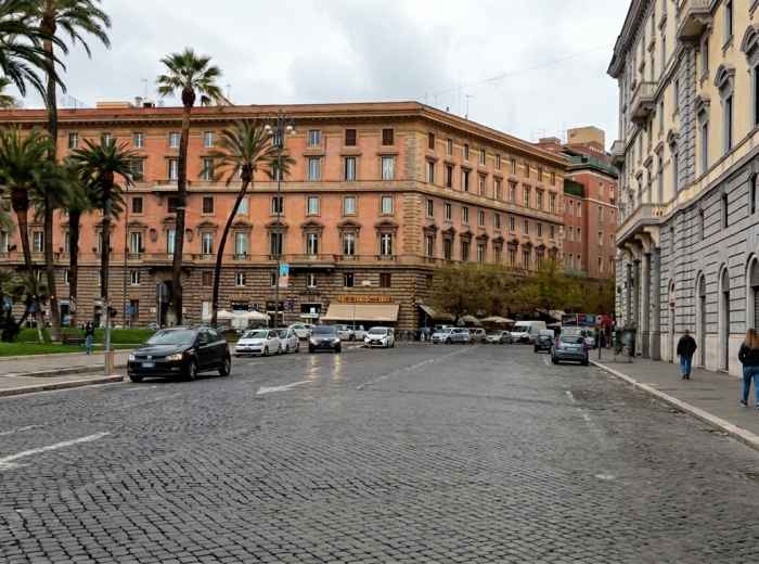 Residential street in Prati, Rome