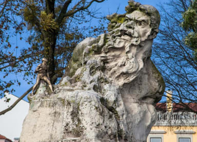 The Adamastor statue and Miradouro santa Caterina