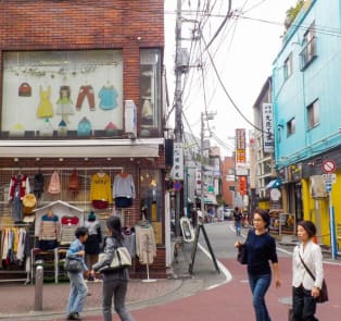 Tourists and locals exploring Shimokitazawa, Tokyo