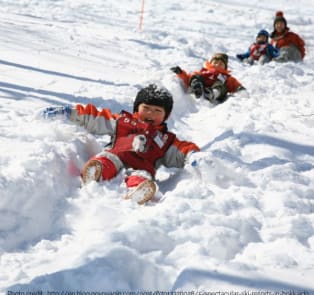 Ski and Snowboard in winter