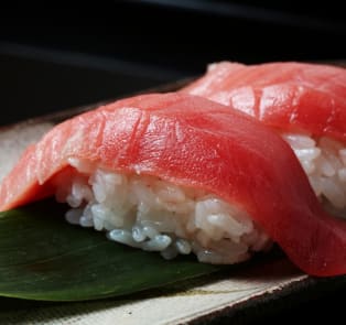 Tuna sushi from Toyosu market, Tokyo