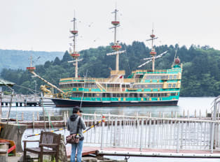 Lake Ashi's Pirate ship cruise, Hakone, Japan
