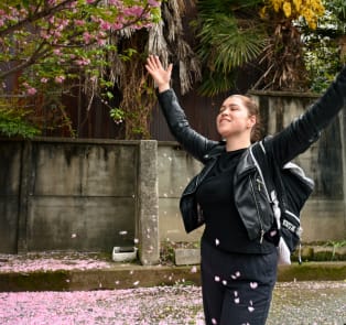 Visit stunning parks and gardens where delicate sakura