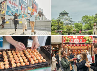 Osaka Castle and street food experiences
