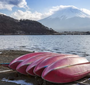 Mount Fuji from Lake Kawaguchiko, Japan