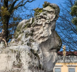 The Adamastor statue and Miradouro santa Caterina