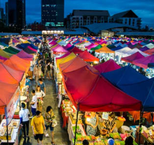 Shop at a night market