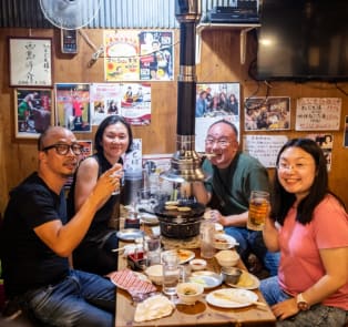 Travelers discovering the best places to eat with an ex