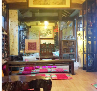 Sip tea in a traditional teahouse