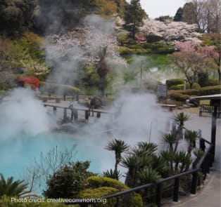 Take a break from the rugby in a traditional onsen