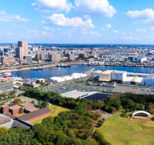 Amazing panaromic views of Chiba, Japan