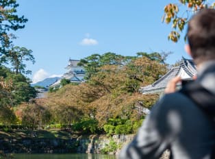 View of Odawara castle at a distance