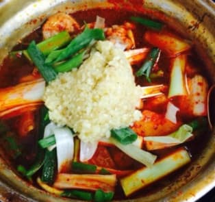 Spicy chicken stew at Gyerim