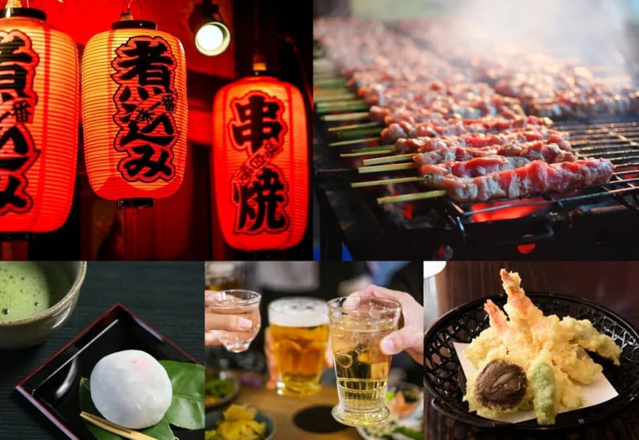 various Japanese street food
