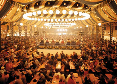 When do the beer tents close?