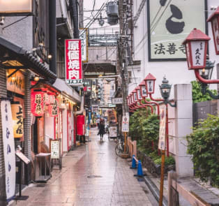 Walk down Hozenji Yokocho