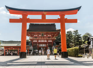 Red Torii gate at Fushimi Inari Shrine - Kyoto