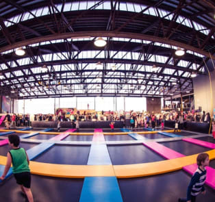 Jump at the trampoline park