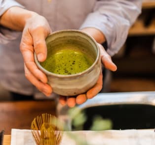 Traditional matcha tea in Kyoto, Japan