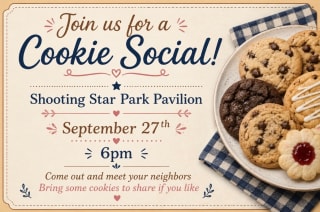 Flyer for Cookie Social
