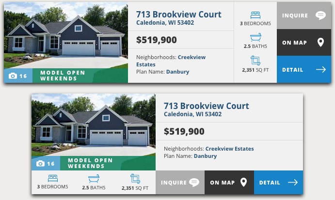 two different layouts of the same card on the Korndoerfer site