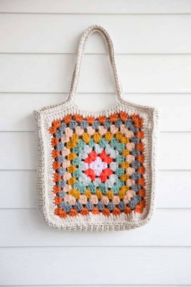 ## Granny Square Tote by Delia Creates
