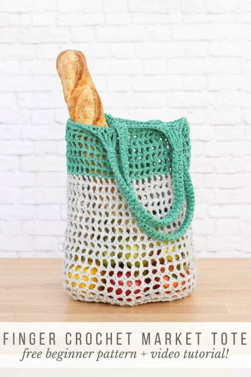 ## Finger Crochet Market Tote
