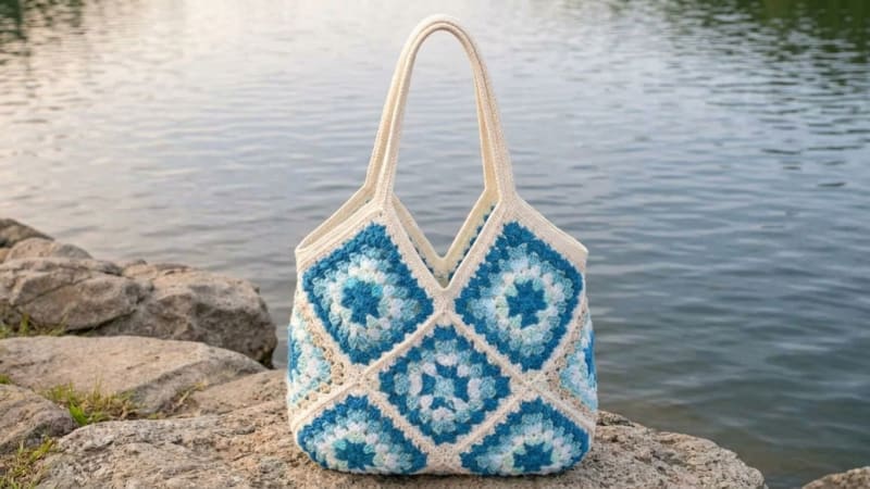 ## Free Granny Square Tote Bag – Tortoise and Lady Grey