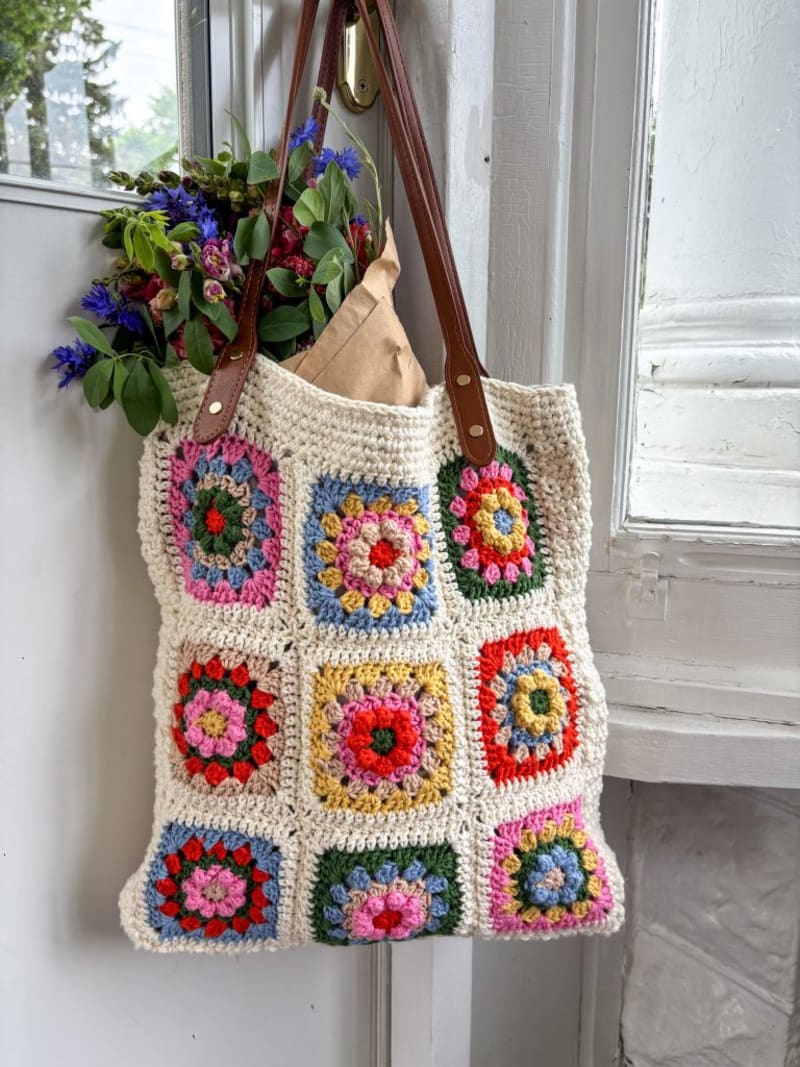 ## Granny Square Flower Tote Bag – Stitchberry