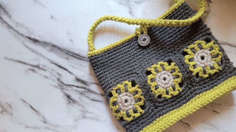 ## Crochet Mini Handbag – The Lazy Hobbyhopper