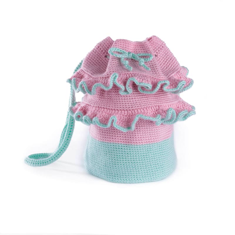 ## Frilly Bucket Bag – Caron / Yarnspirations Design Studio
