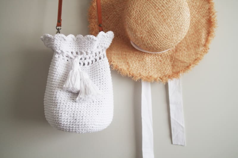 ## Scallop Crochet Bucket Bag – For The Frills