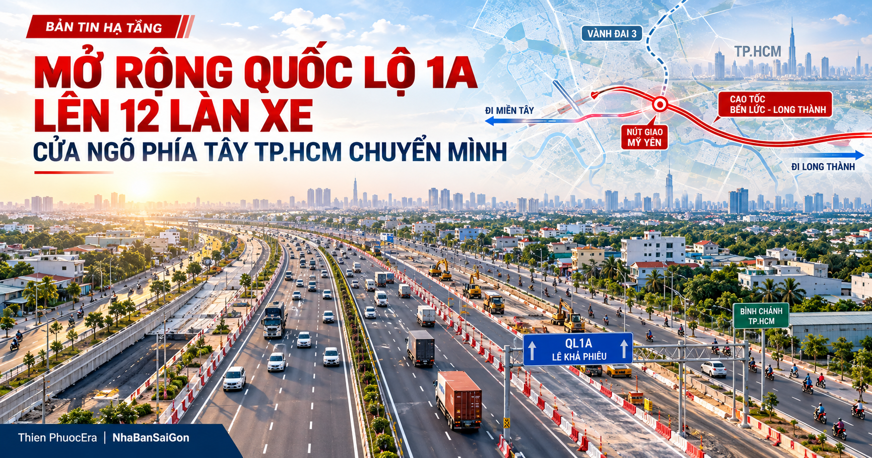 Mở rộng Quốc lộ 1A lên 12 làn xe