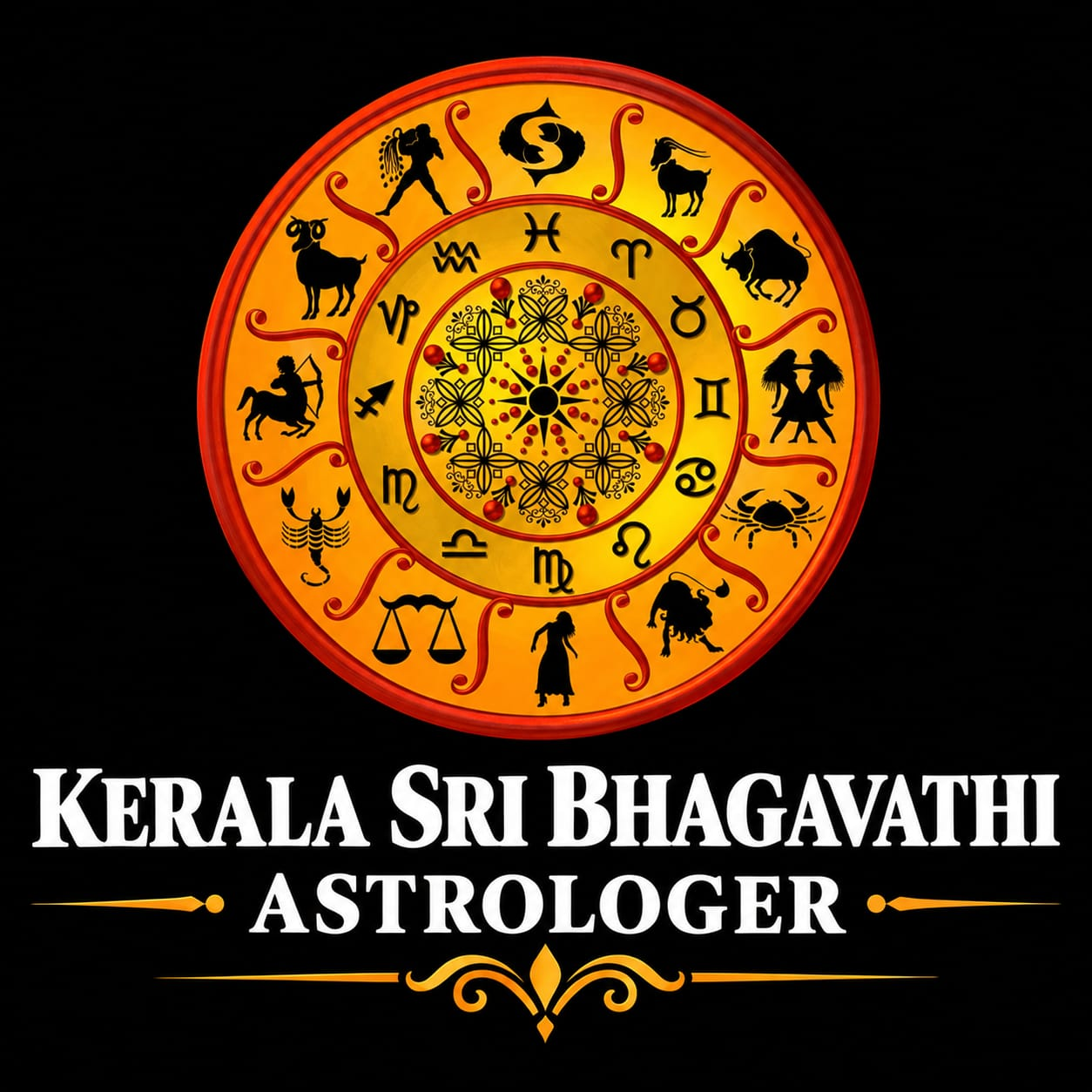 Palmistry and zodiac wheel signboard