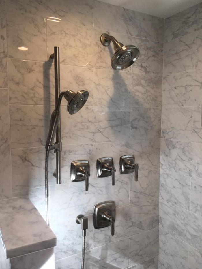 three shower handle