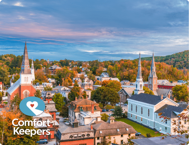 Skyline view of Montpelier Vermont