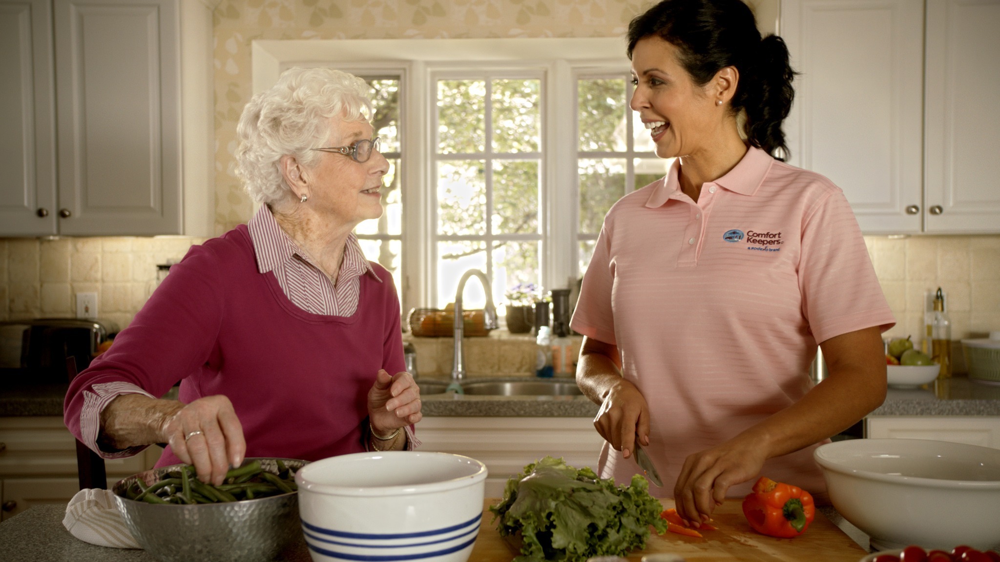 Preparing a meal with an in home care provider in Auburn, KS