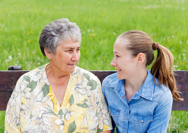 A senior care provider with an older woman in North Augusta, SC