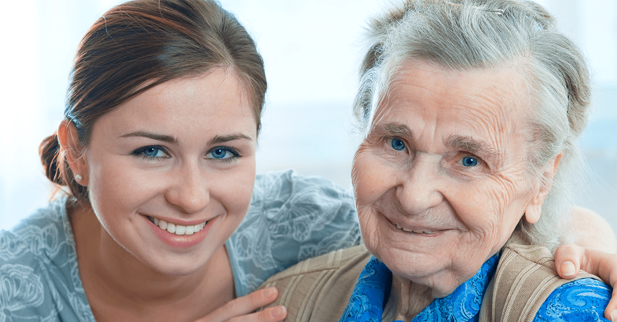 Senior care provider and older woman