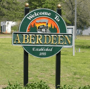 Aberdeen welcome sign