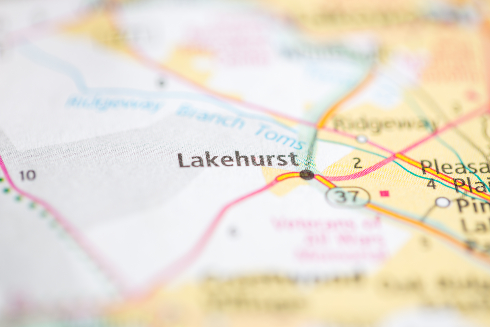 Map of Lakehurst, NJ where Comfort Keepers provides in home care services for seniors