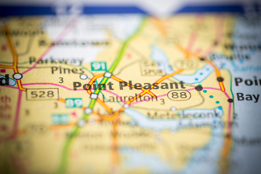 Map of Point Pleasant, NJ where Comfort Keepers provides senior care services